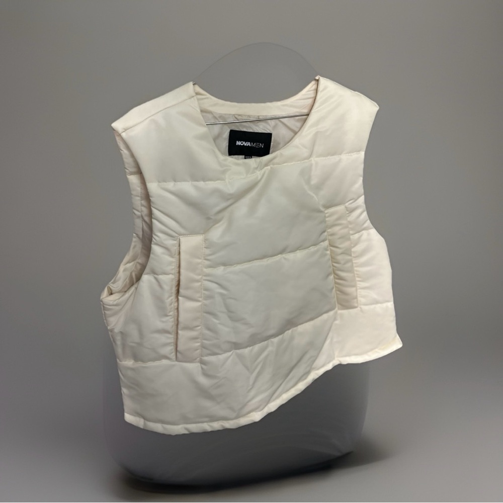 Fashion Nova Cream Puffer Vest